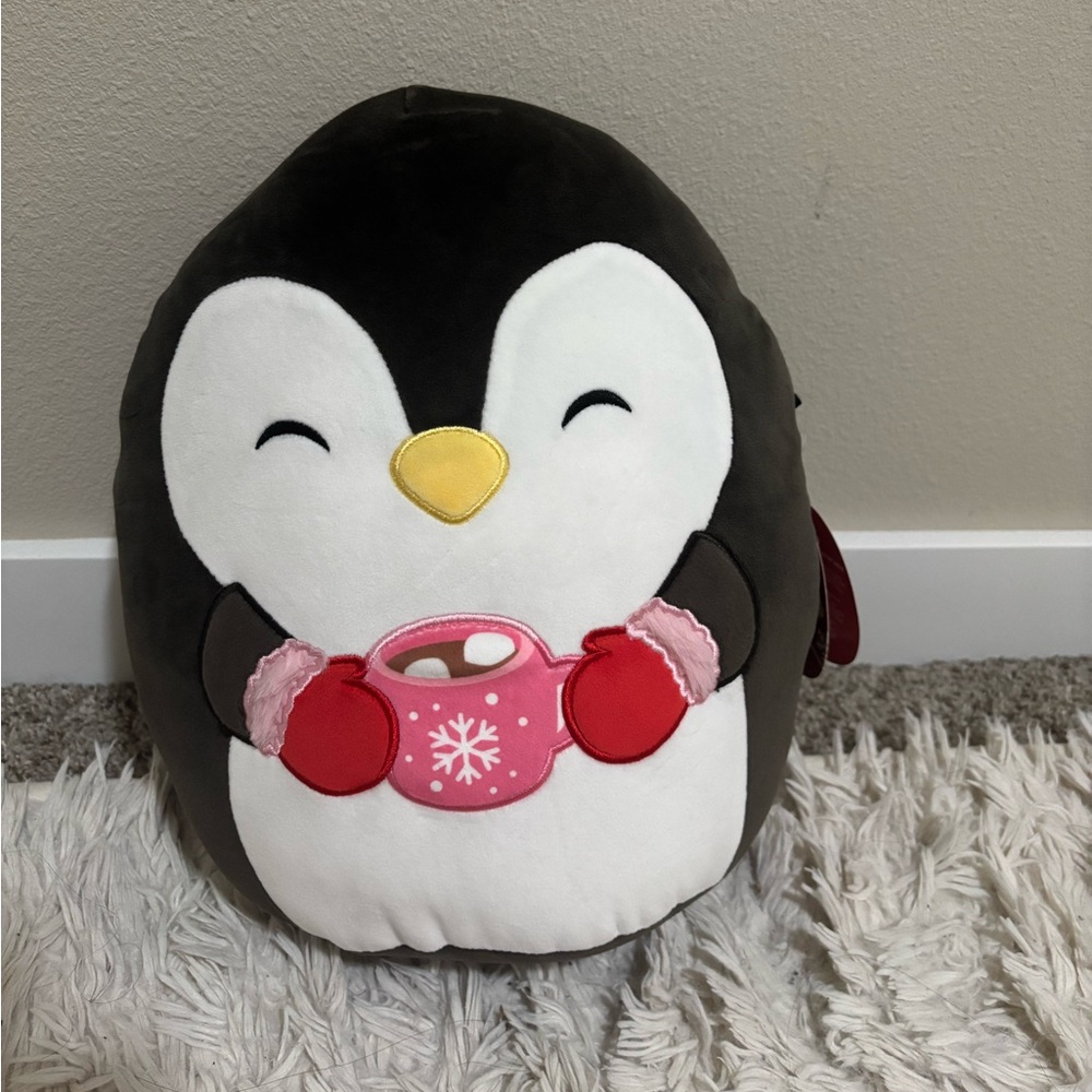 Squishmallows Luna Penguin in Black and White